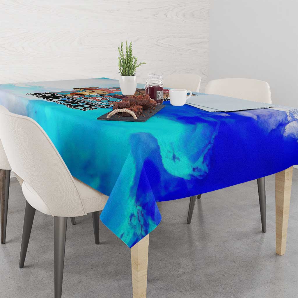 Tony Tony Chopper One Piece Blue Theme Tablecloth with Cute Reindeer Design and Transformation Forms - The Mazicc