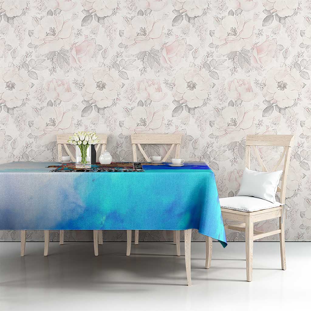 Tony Tony Chopper One Piece Blue Theme Tablecloth with Cute Reindeer Design and Transformation Forms - The Mazicc