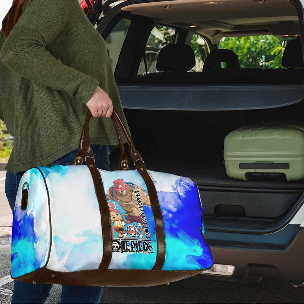Tony Tony Chopper One Piece Blue Theme Travel Bag with Cute Reindeer Design and Transformation Forms - The Mazicc