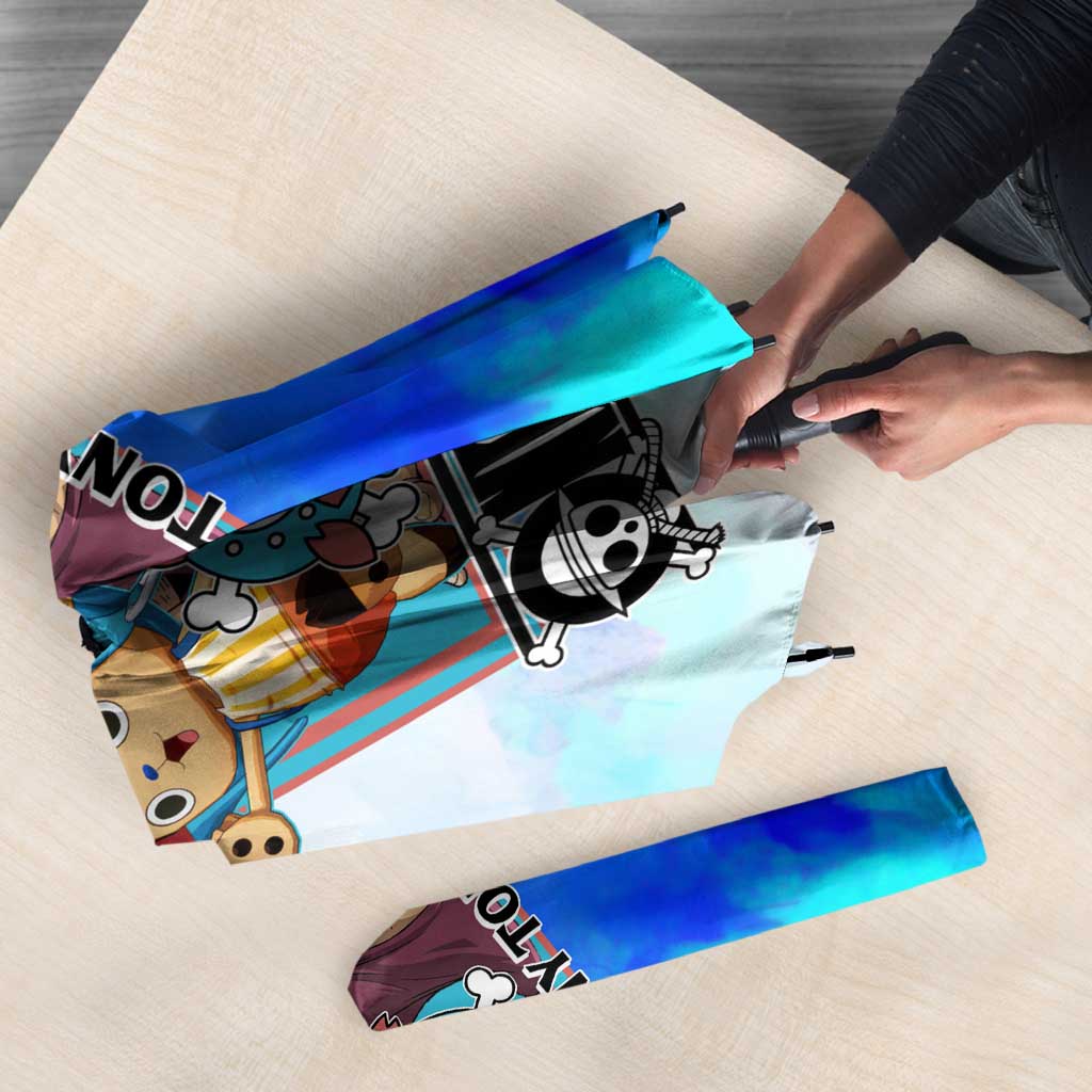 Tony Tony Chopper One Piece Blue Theme Umbrella with Cute Reindeer Design and Transformation Forms - The Mazicc