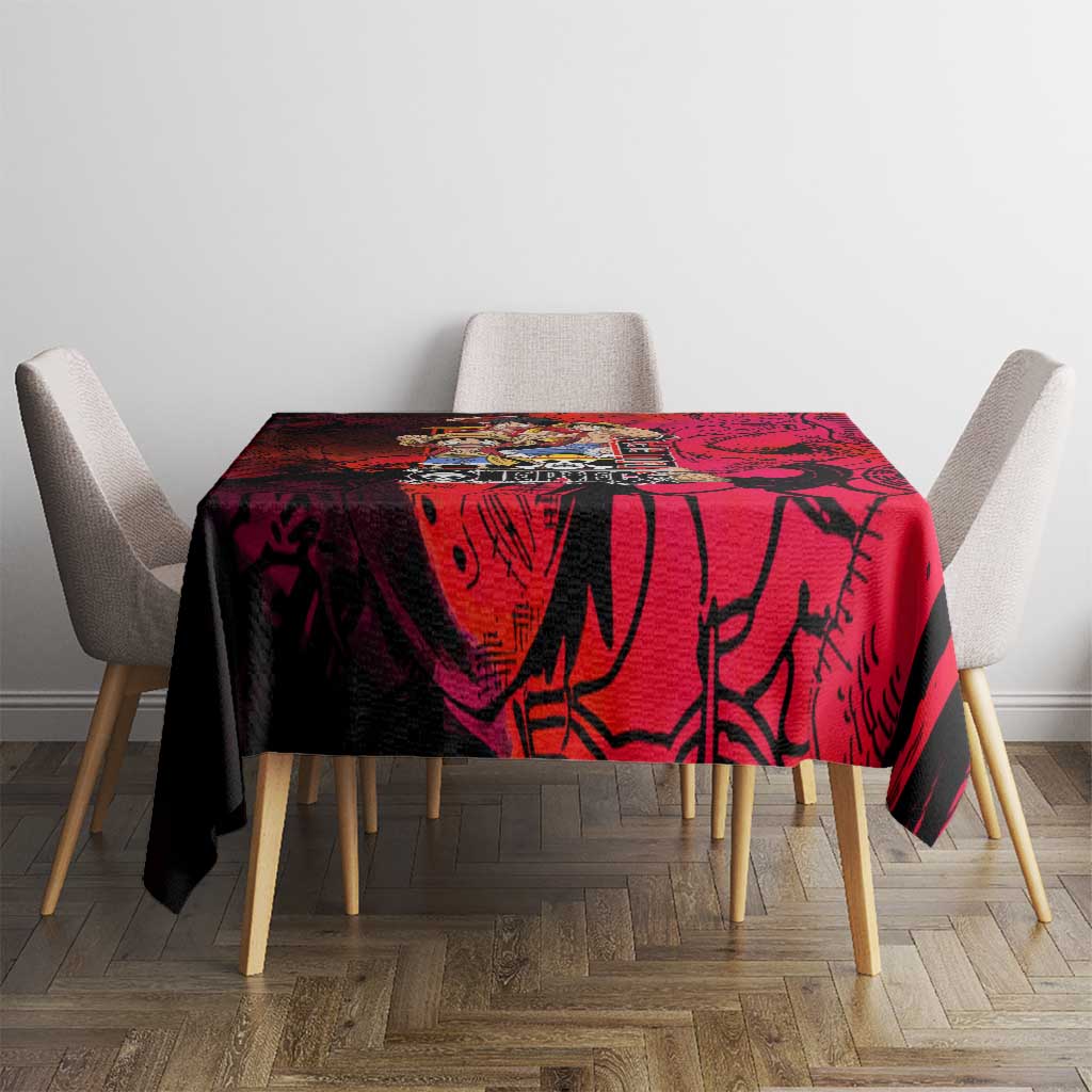 Luffy One Piece Red Theme Tablecloth with Straw Hat Crew and Gear Transformation Design - The Mazicc