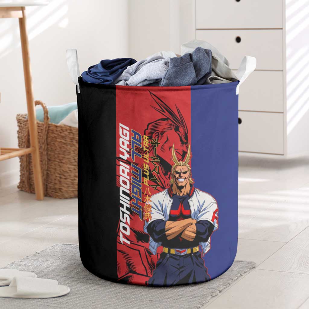 All Might My Hero Academia Laundry Basket Red and Blue Theme - The Mazicc