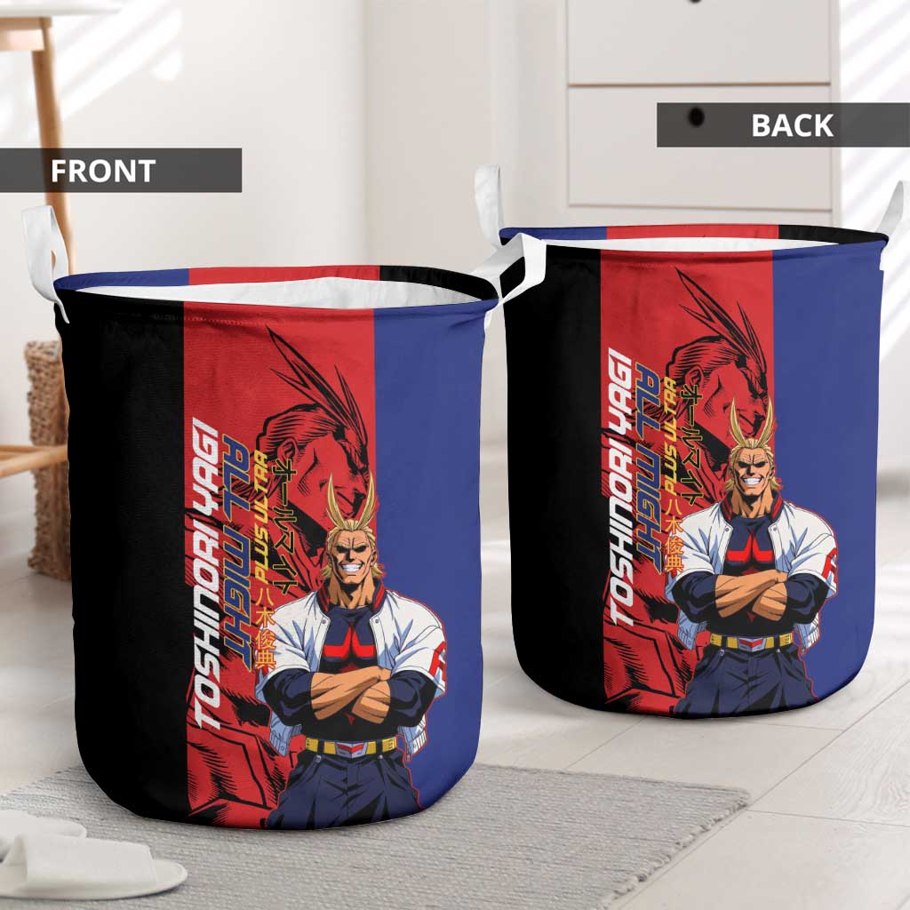 All Might My Hero Academia Laundry Basket Red and Blue Theme - The Mazicc