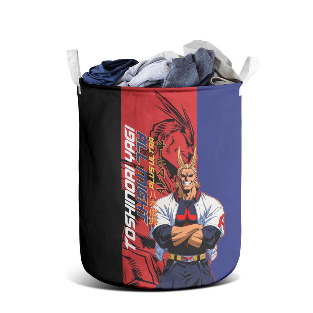 All Might My Hero Academia Laundry Basket Red and Blue Theme - The Mazicc