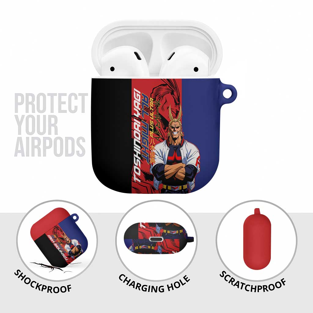 All Might My Hero Academia AirPods Case Red and Blue Theme - The Mazicc