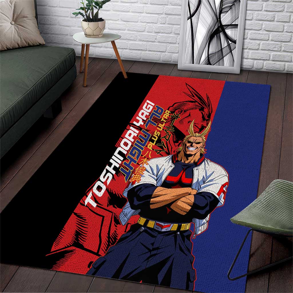 All Might My Hero Academia Area Rug Red and Blue Theme - The Mazicc