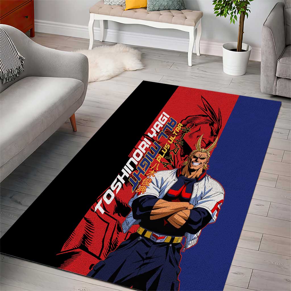 All Might My Hero Academia Area Rug Red and Blue Theme - The Mazicc