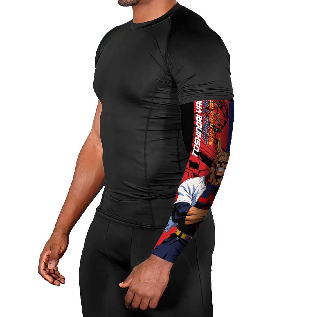 All Might My Hero Academia Arm Sleeves Red and Blue Theme - The Mazicc