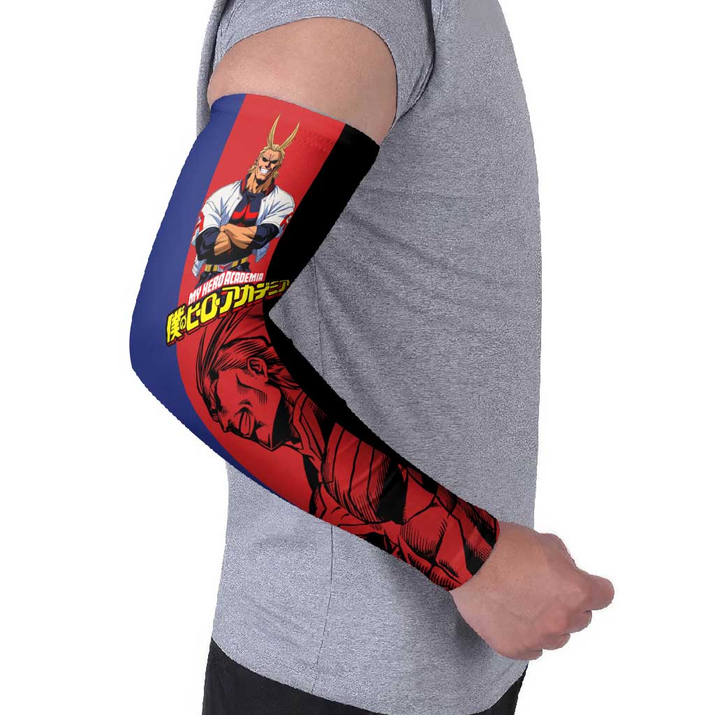 All Might My Hero Academia Arm Sleeves Red and Blue Theme - The Mazicc