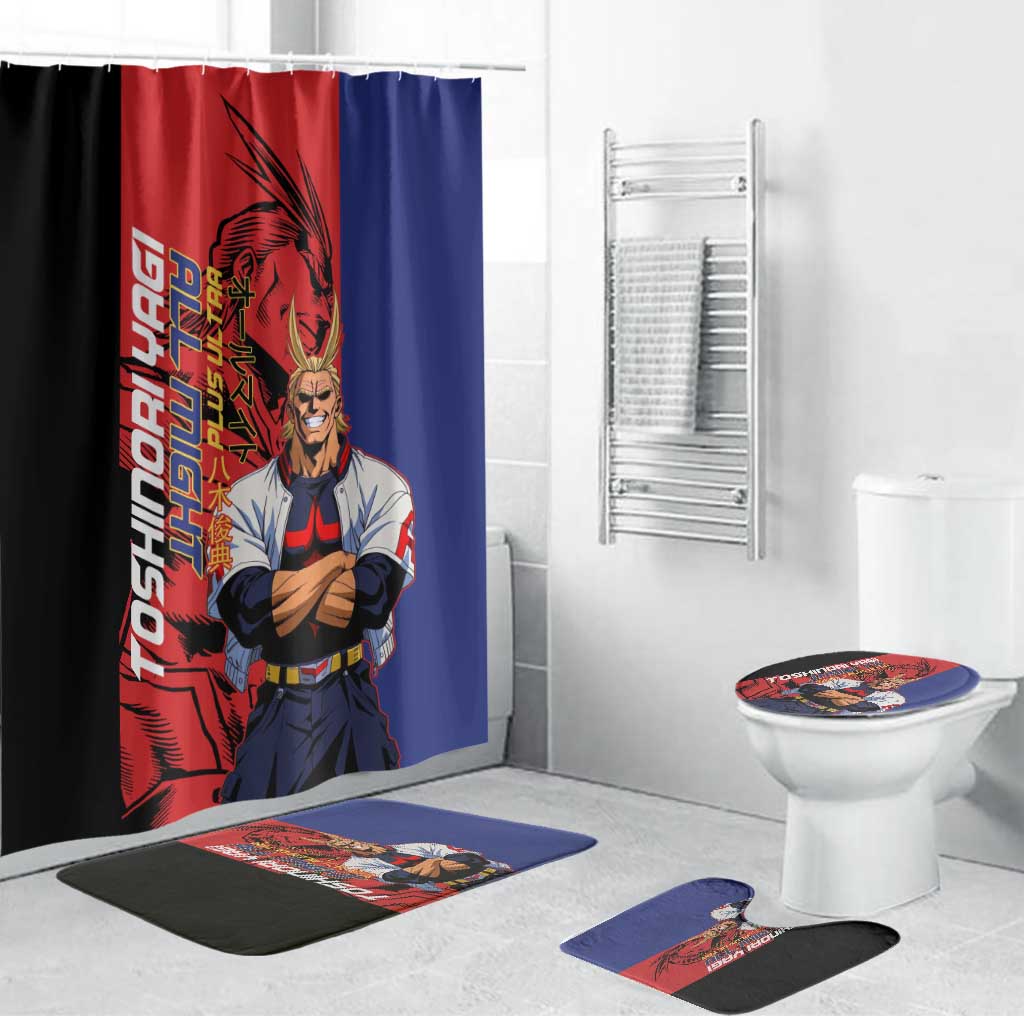 All Might My Hero Academia Bathroom Set Red and Blue Theme - The Mazicc