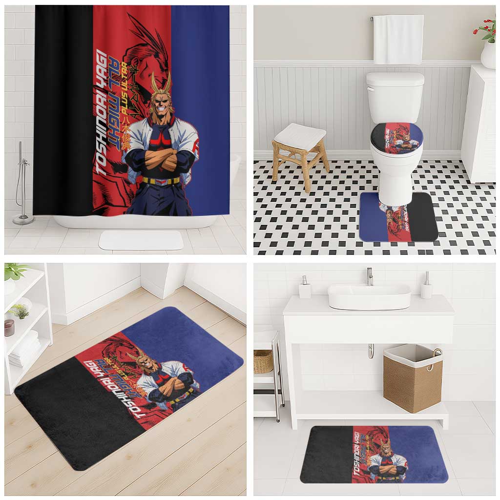 All Might My Hero Academia Bathroom Set Red and Blue Theme - The Mazicc