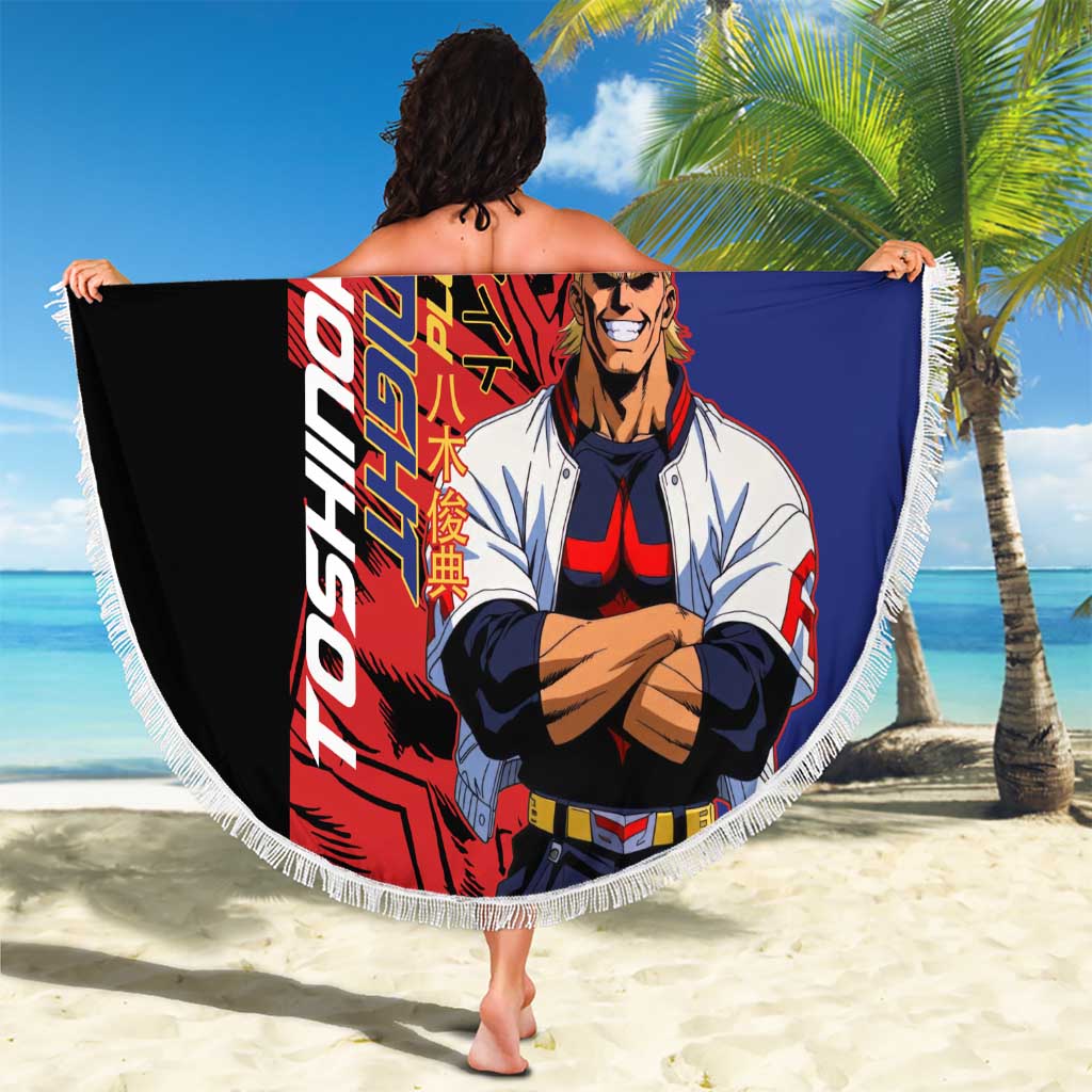 All Might My Hero Academia Beach Blanket Red and Blue Theme - The Mazicc