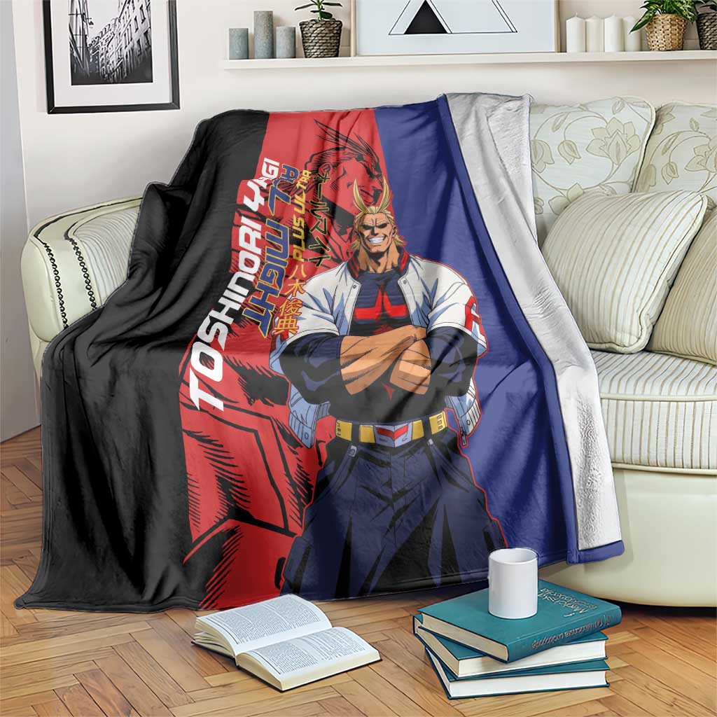 All Might My Hero Academia Blanket Red and Blue Theme - The Mazicc