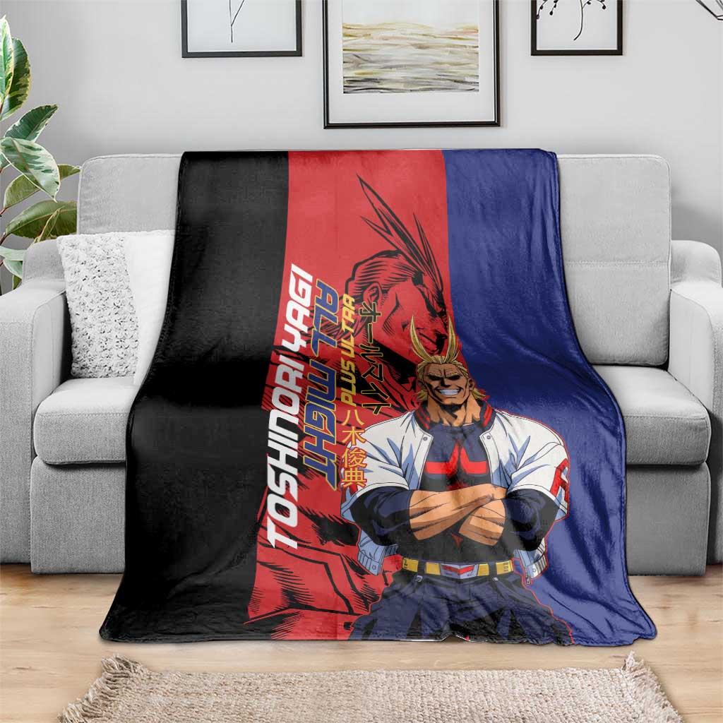 All Might My Hero Academia Blanket Red and Blue Theme - The Mazicc