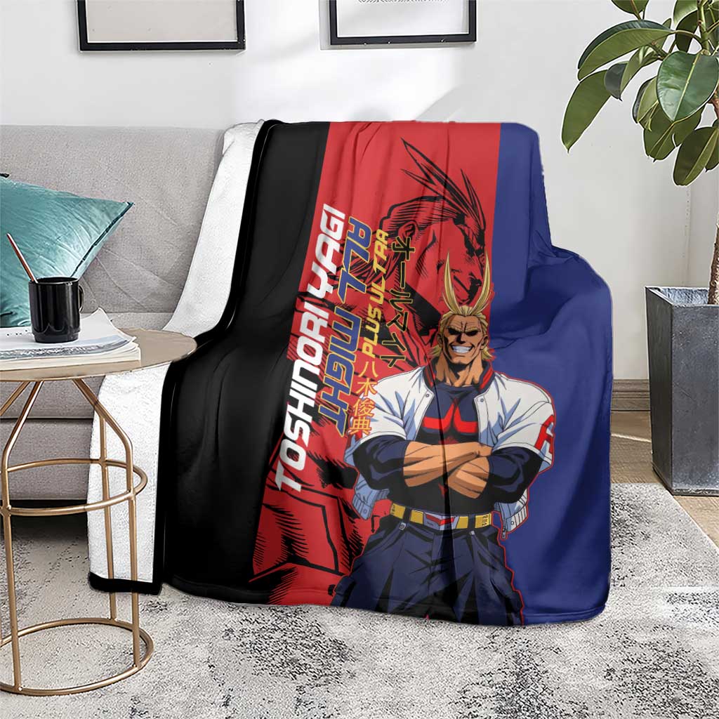 All Might My Hero Academia Blanket Red and Blue Theme - The Mazicc