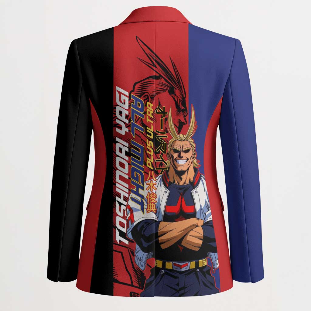 All Might My Hero Academia Blazer Red and Blue Theme - The Mazicc