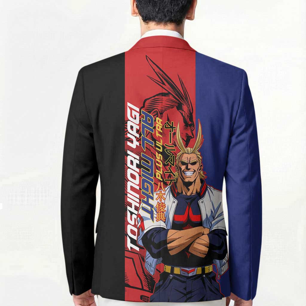 All Might My Hero Academia Blazer Red and Blue Theme - The Mazicc