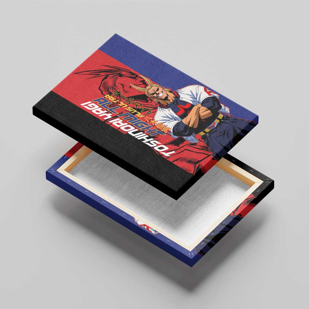 All Might My Hero Academia Canvas Wall Art Red and Blue Theme - The Mazicc