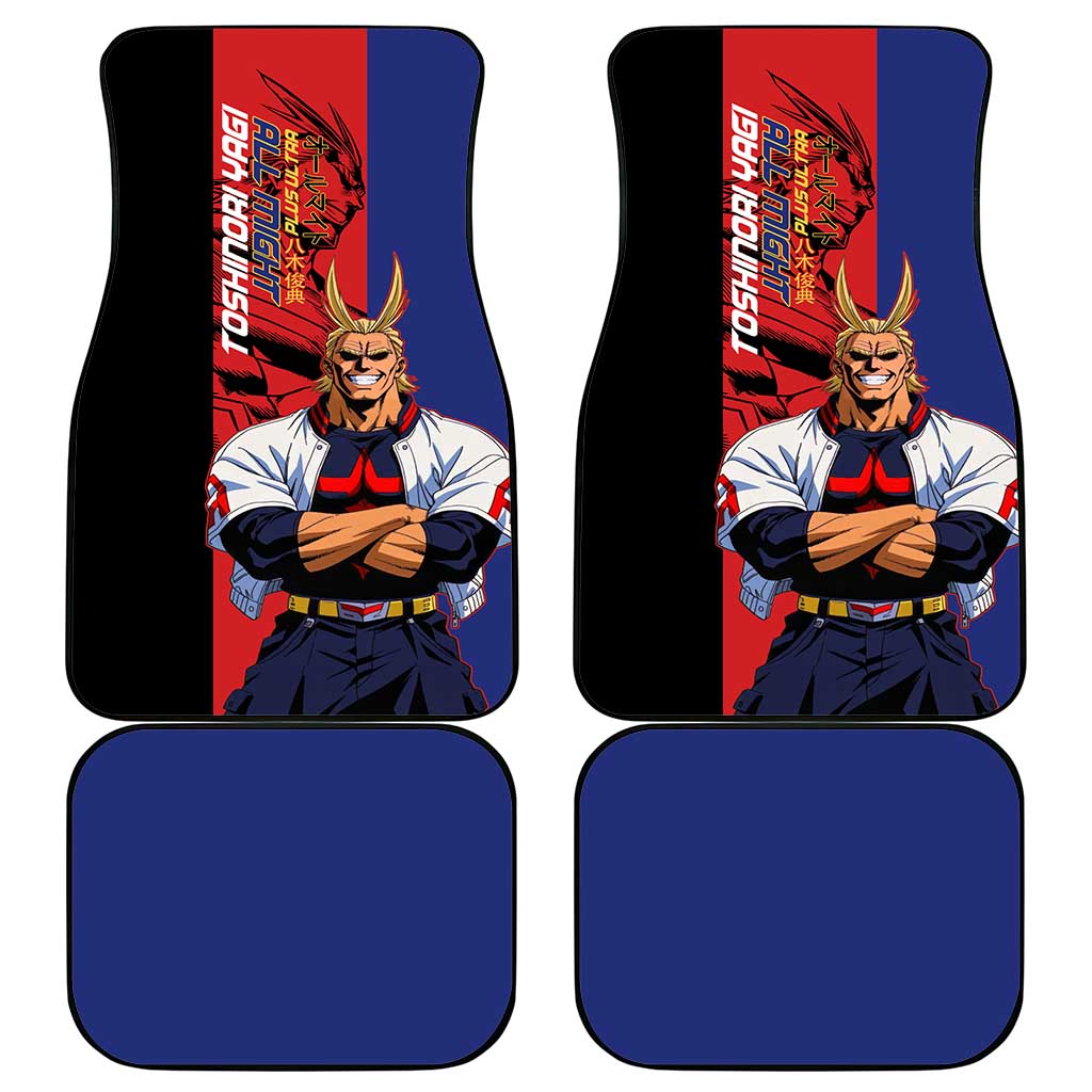 All Might My Hero Academia Car Mats Red and Blue Theme - The Mazicc