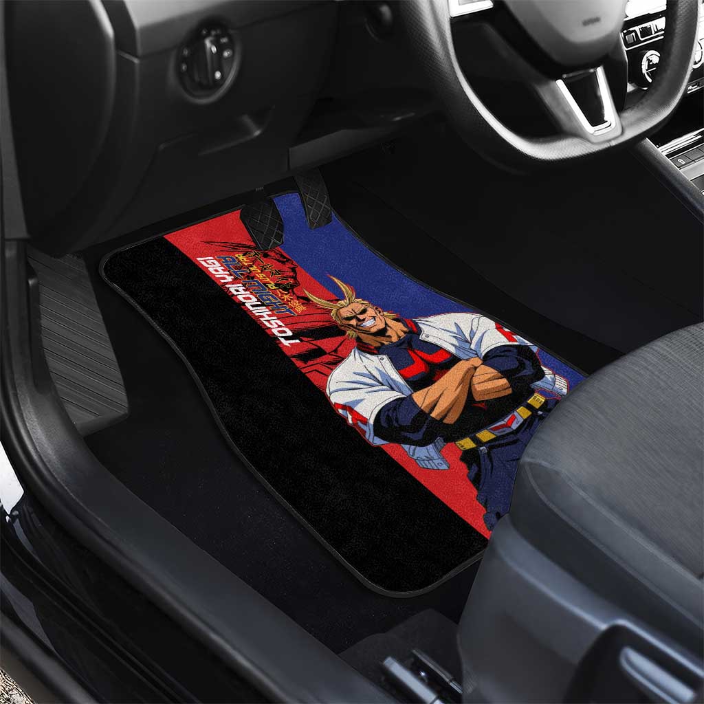 All Might My Hero Academia Car Mats Red and Blue Theme - The Mazicc