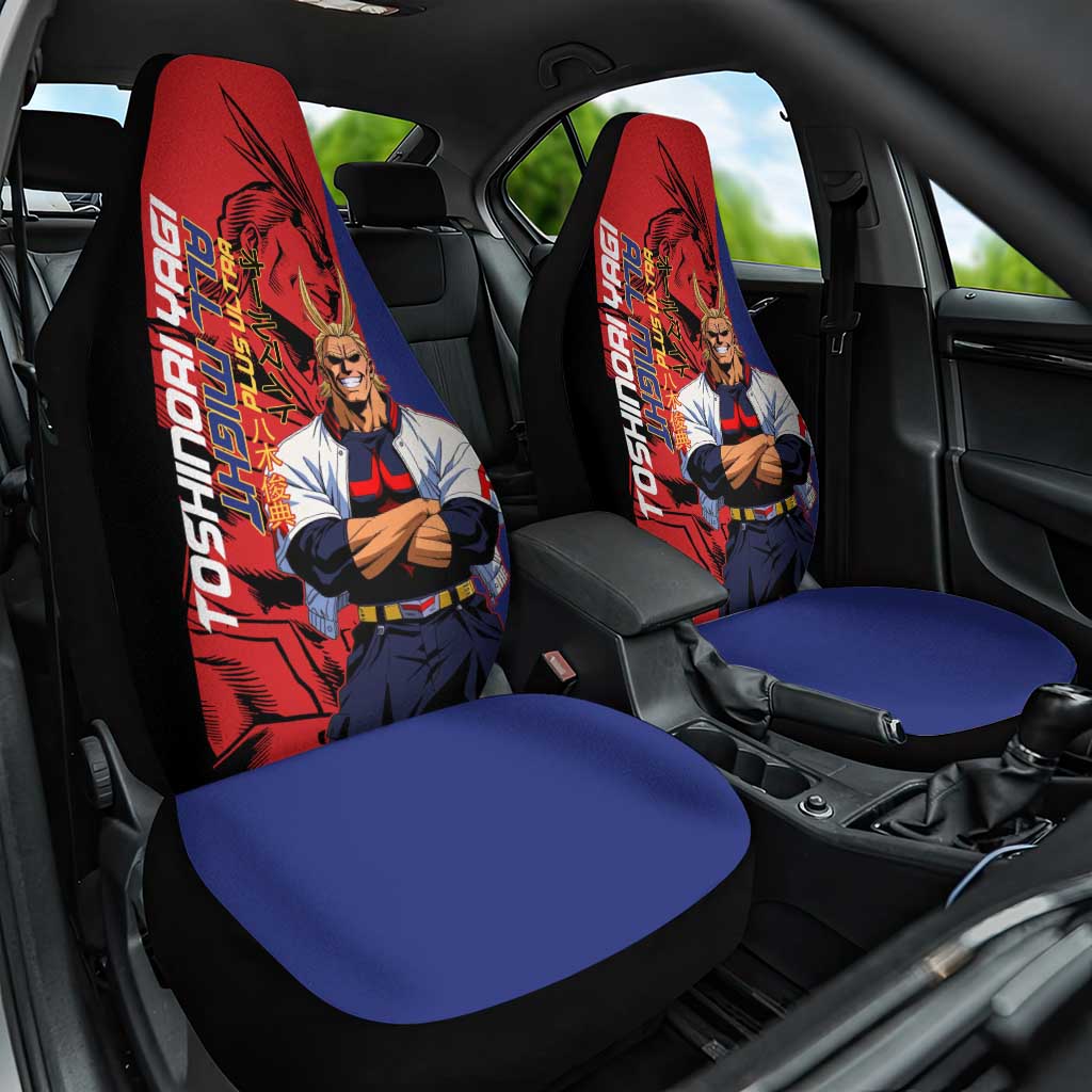 All Might My Hero Academia Car Seat Cover Red and Blue Theme - The Mazicc