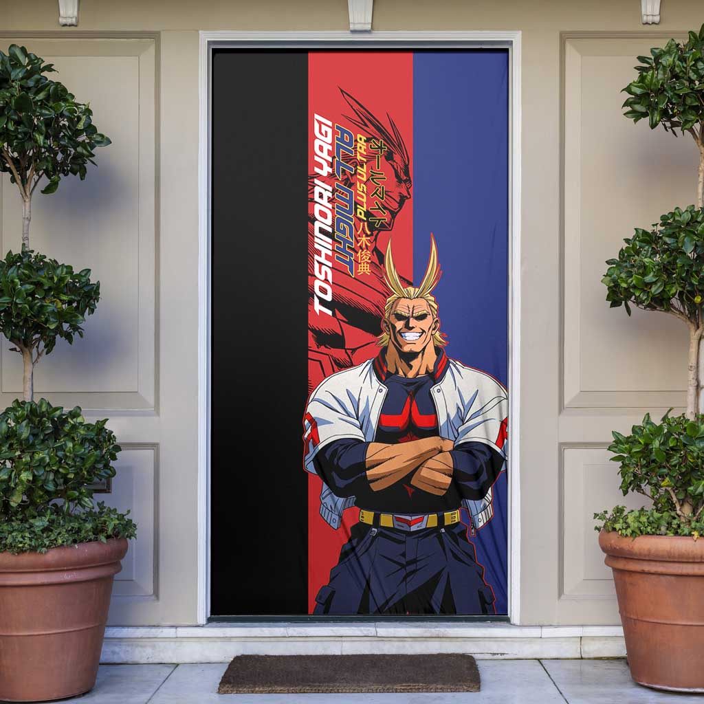 All Might My Hero Academia Door Cover Red and Blue Theme - The Mazicc