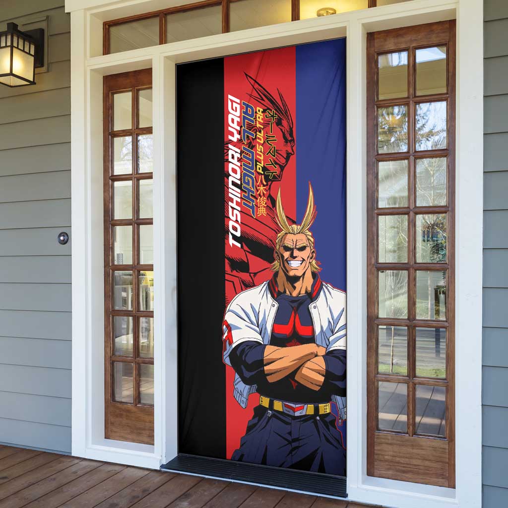 All Might My Hero Academia Door Cover Red and Blue Theme - The Mazicc