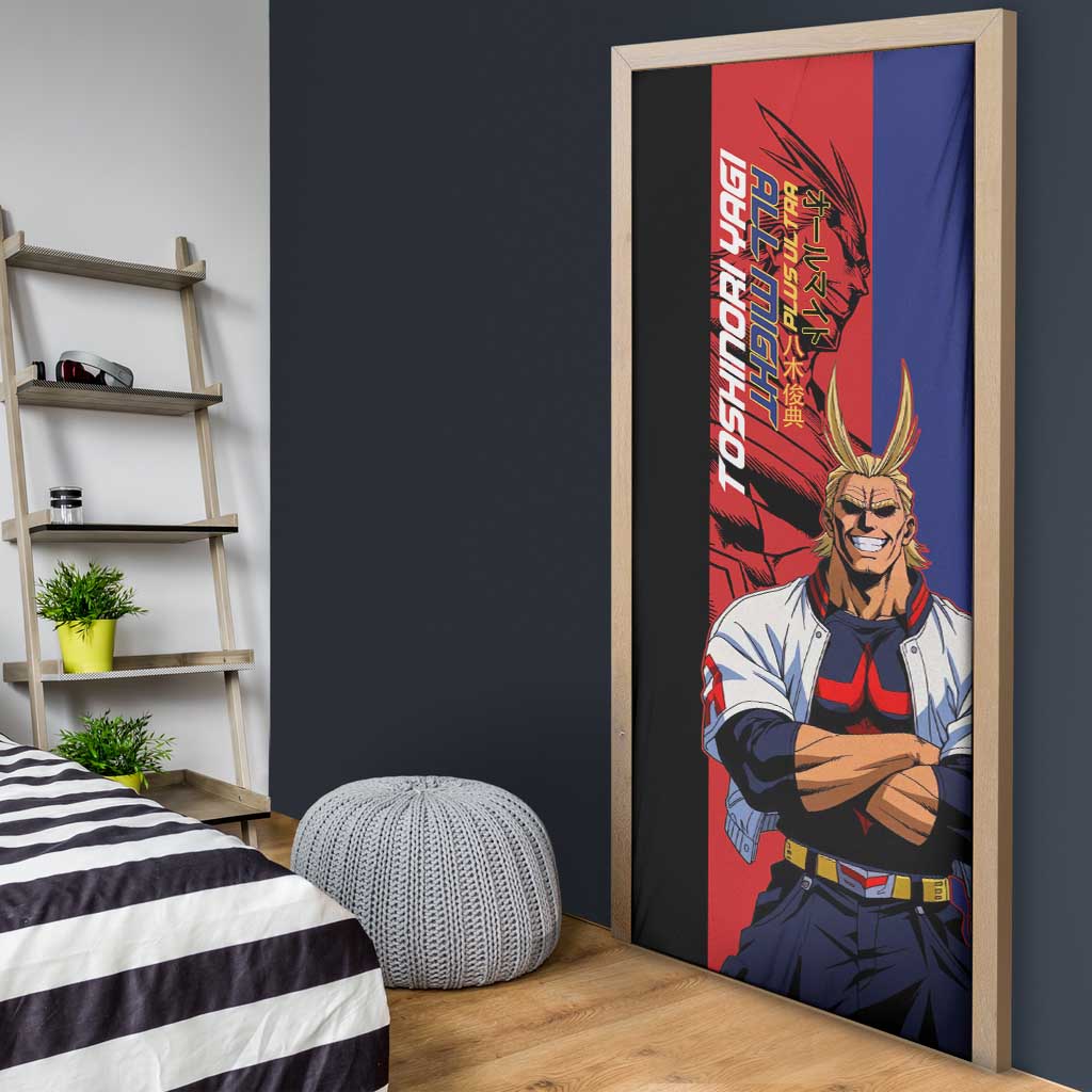 All Might My Hero Academia Door Cover Red and Blue Theme - The Mazicc