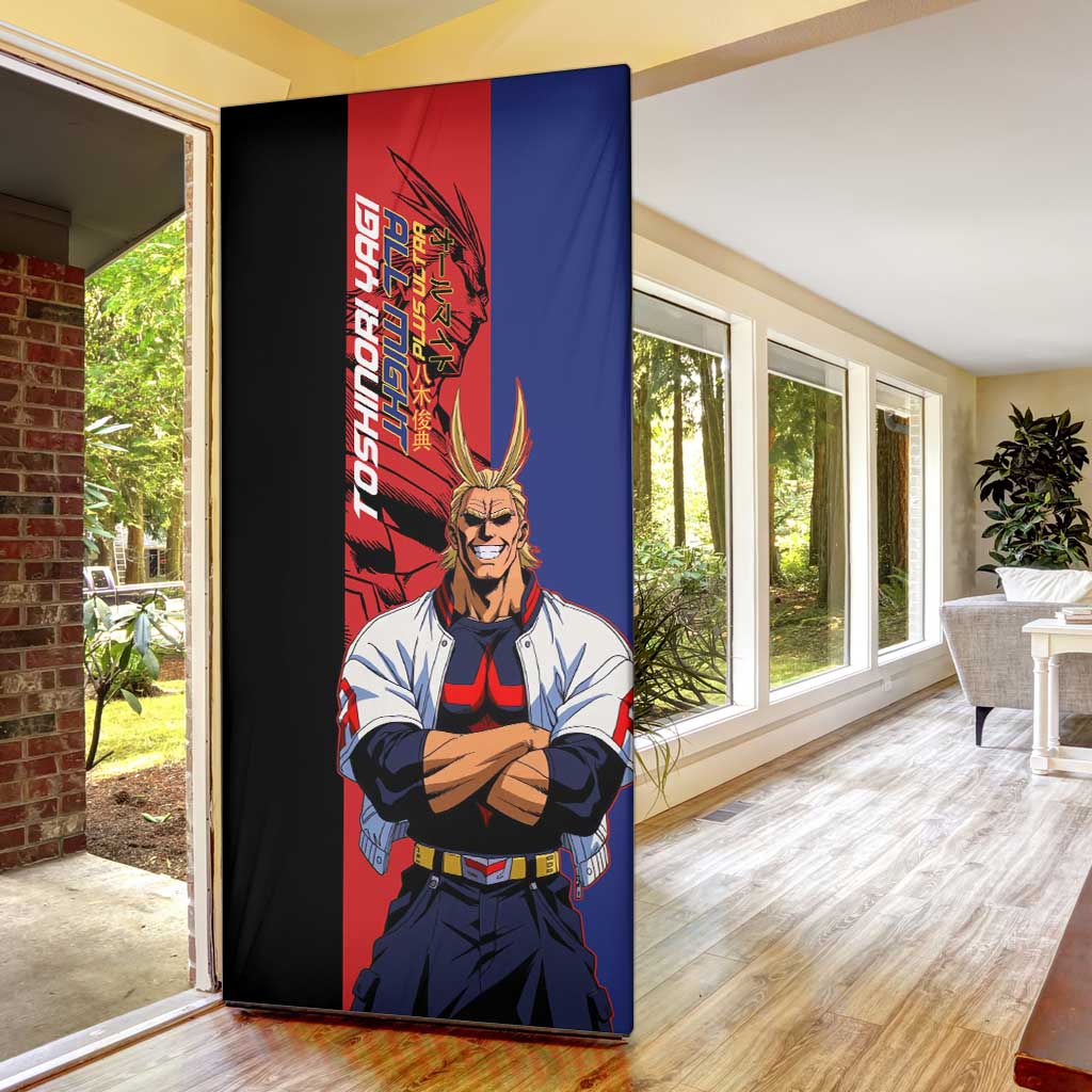 All Might My Hero Academia Door Cover Red and Blue Theme - The Mazicc