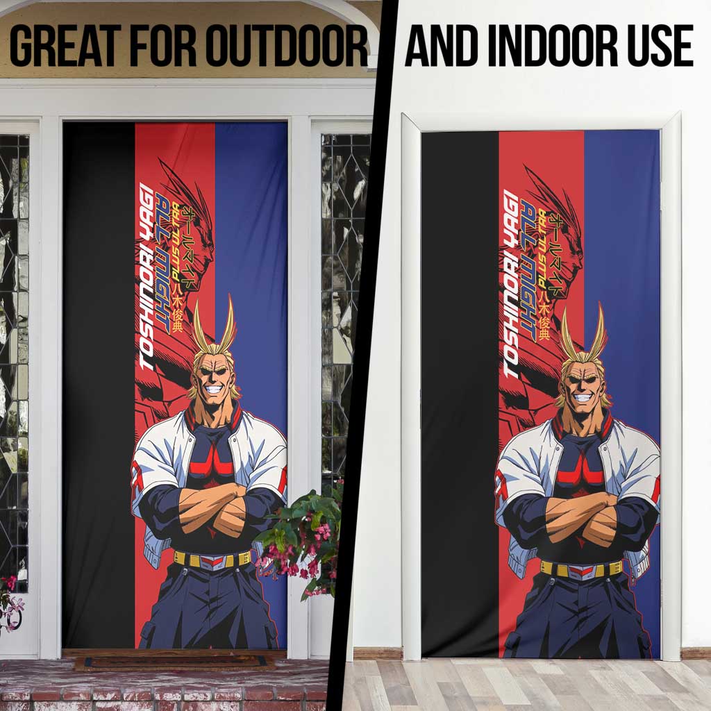 All Might My Hero Academia Door Cover Red and Blue Theme - The Mazicc