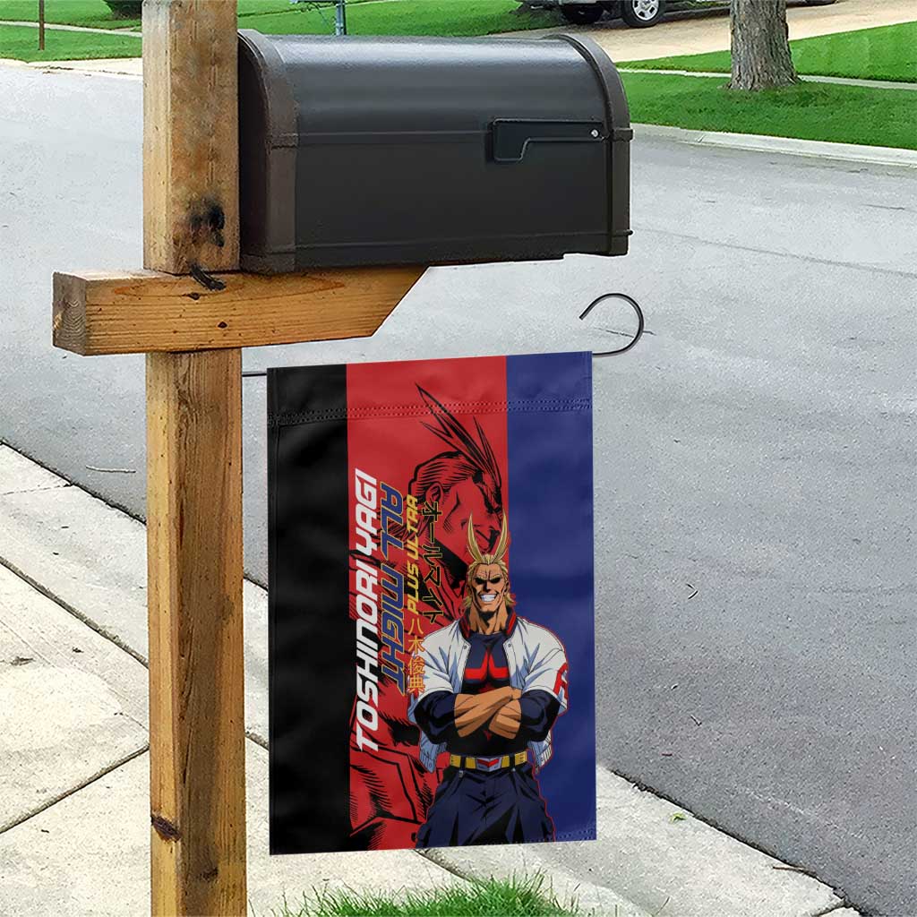 All Might My Hero Academia Garden Flag Red and Blue Theme - The Mazicc