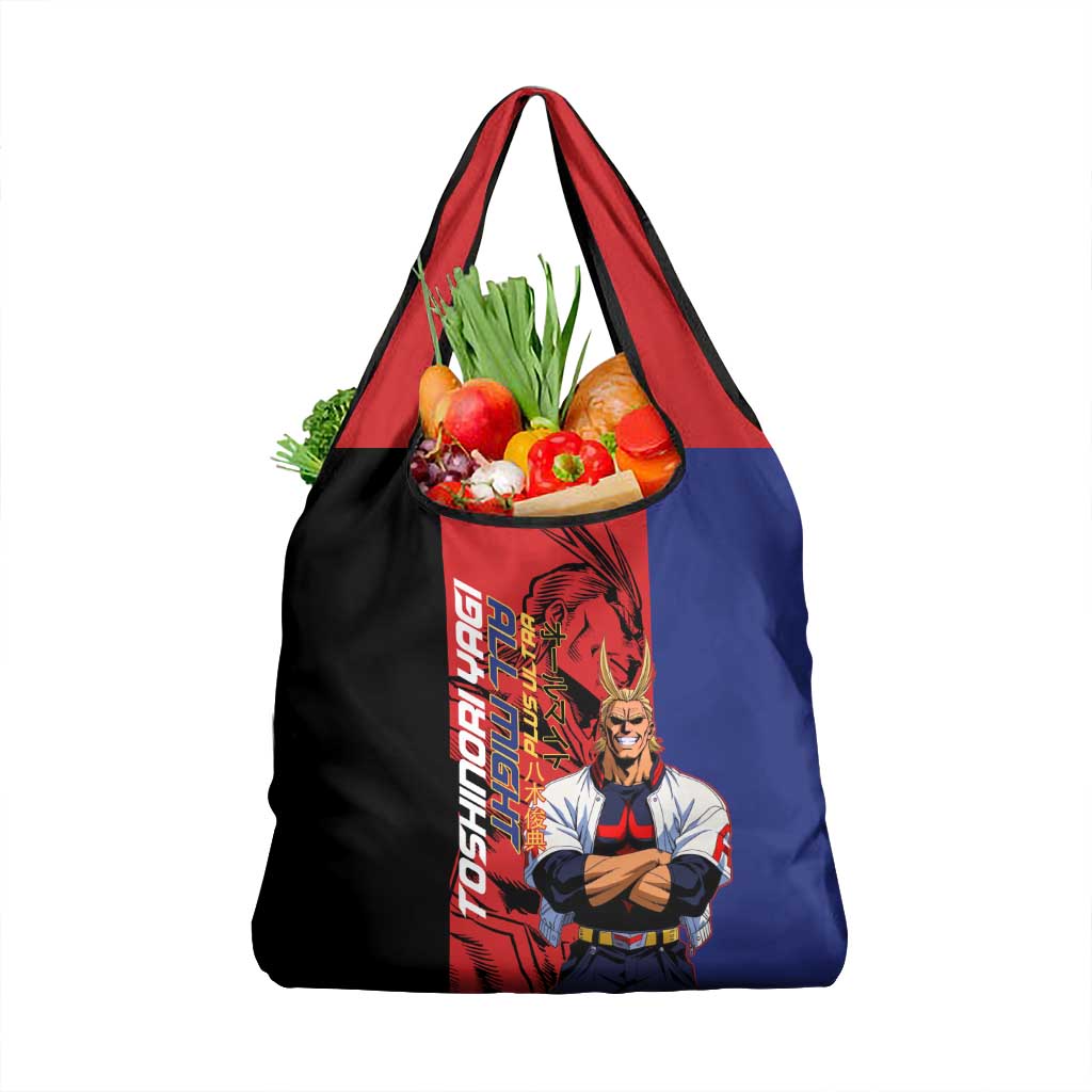 All Might My Hero Academia Grocery Bag Red and Blue Theme - The Mazicc
