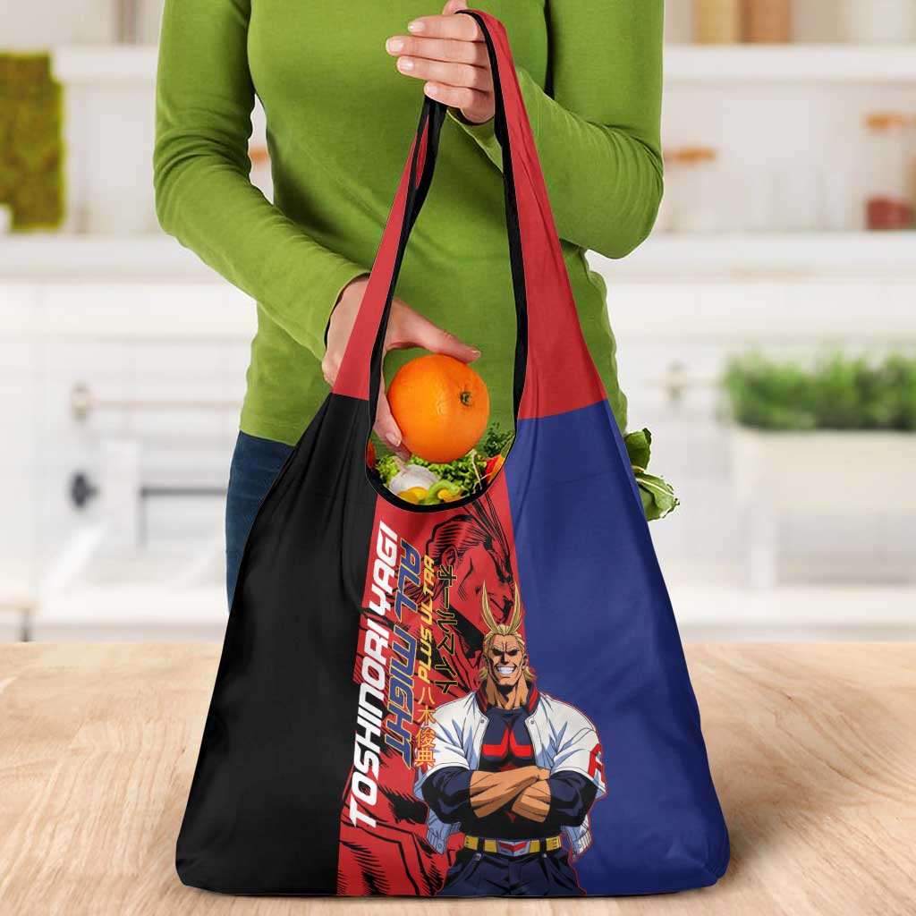 All Might My Hero Academia Grocery Bag Red and Blue Theme - The Mazicc