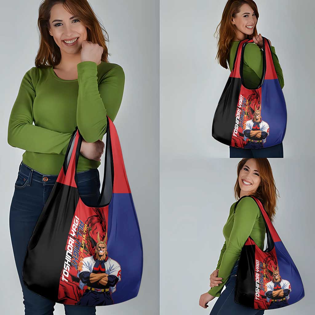 All Might My Hero Academia Grocery Bag Red and Blue Theme - The Mazicc