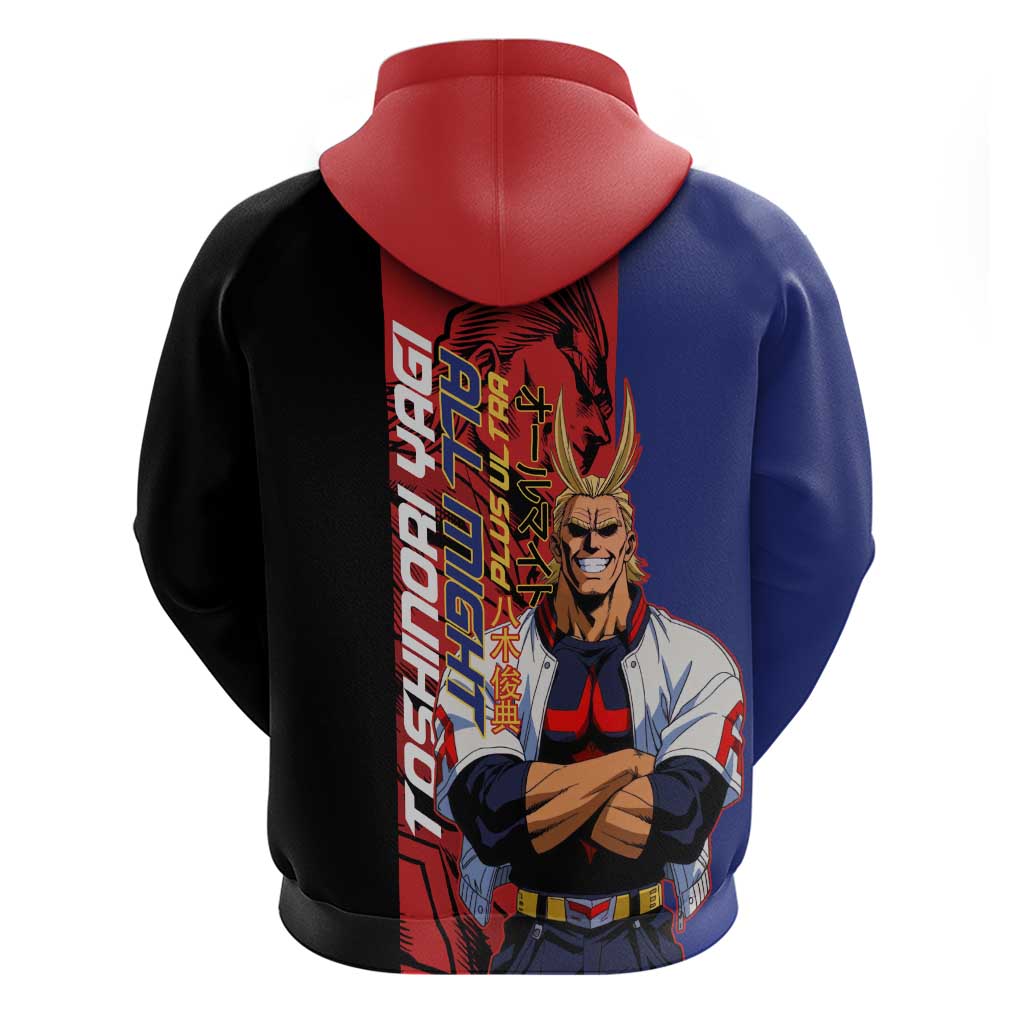 All Might My Hero Academia Hoodie Red and Blue Theme - The Mazicc