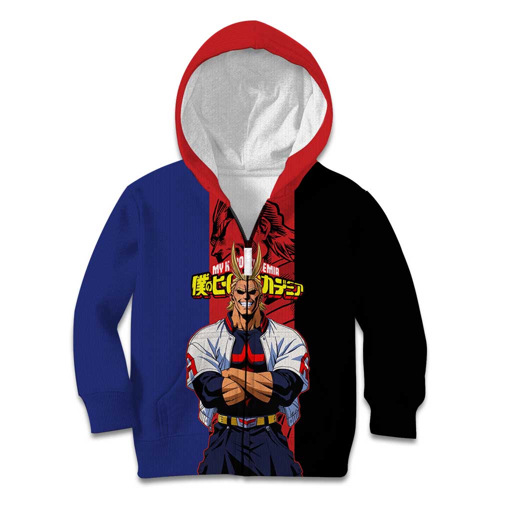 All Might My Hero Academia Kid Hoodie Red and Blue Theme - The Mazicc