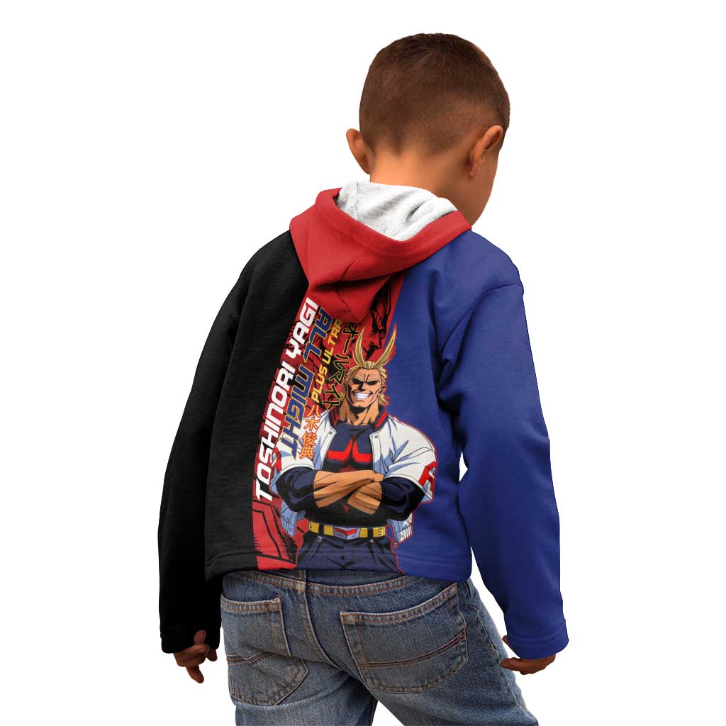 All Might My Hero Academia Kid Hoodie Red and Blue Theme - The Mazicc