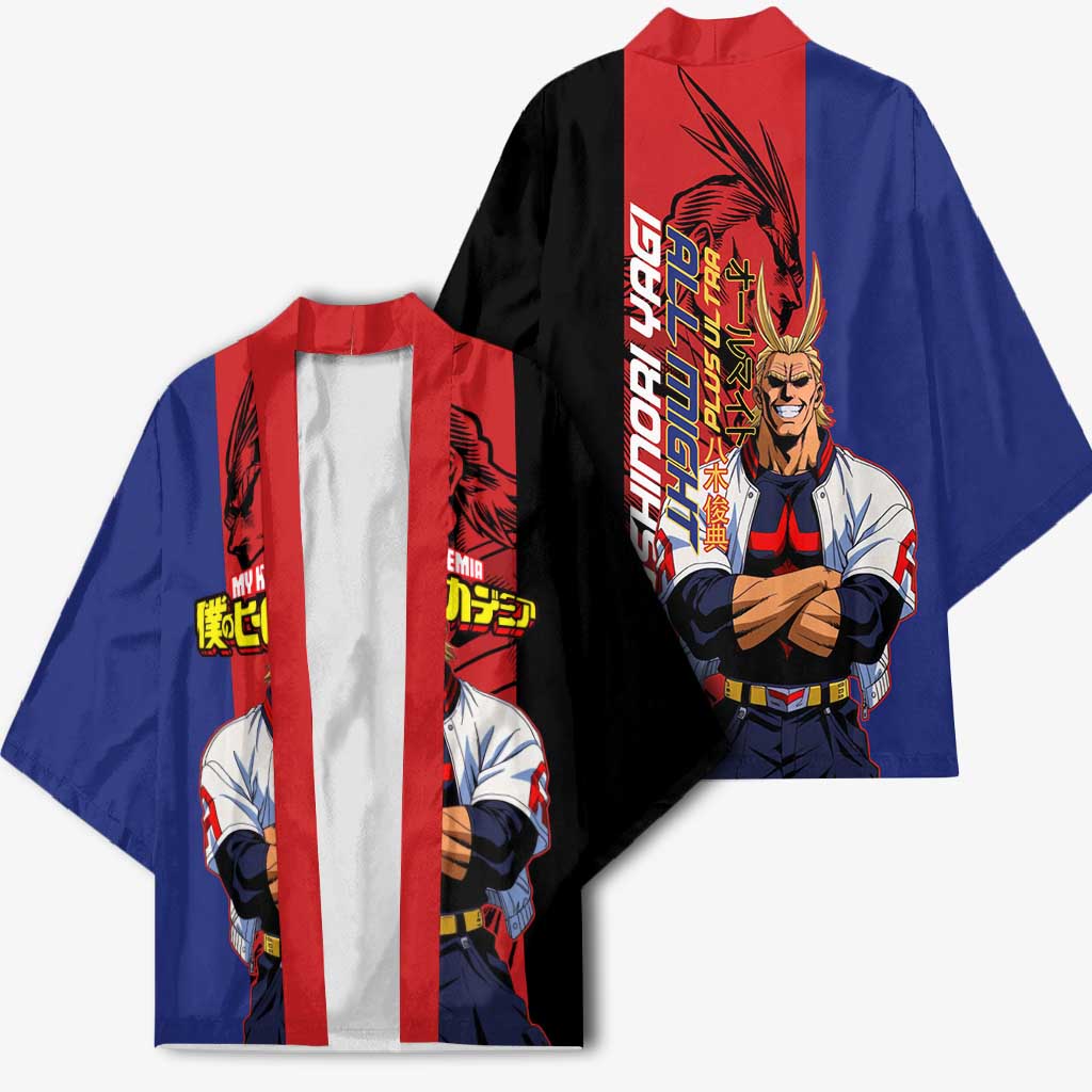 All Might My Hero Academia Kimono Red and Blue Theme - The Mazicc