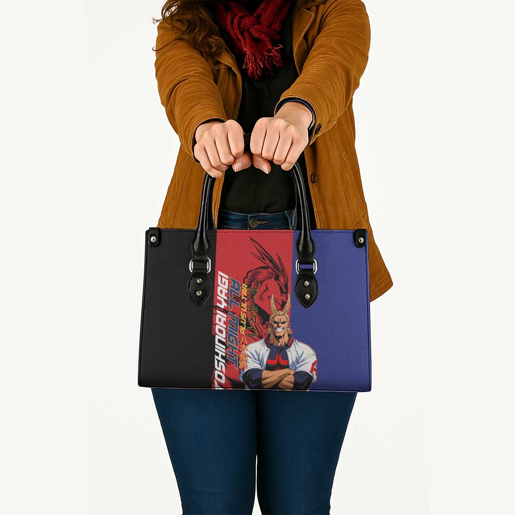 All Might My Hero Academia Leather Bag Red and Blue Theme - The Mazicc