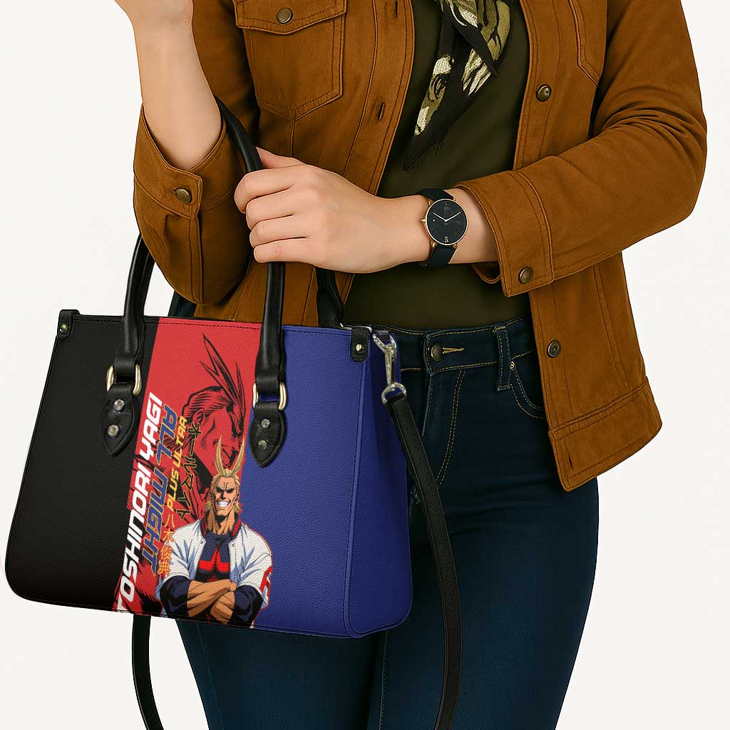 All Might My Hero Academia Leather Bag Red and Blue Theme - The Mazicc