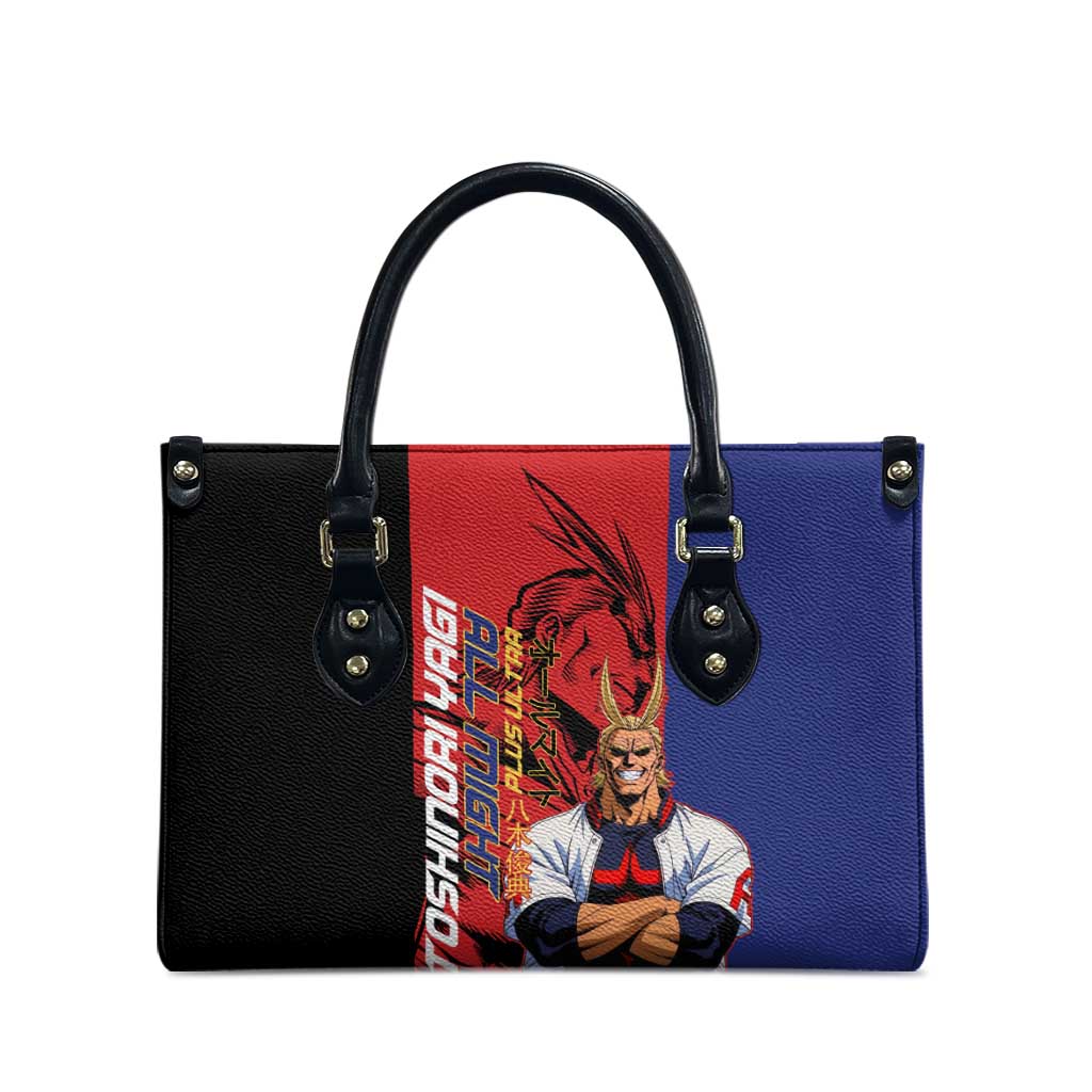 All Might My Hero Academia Leather Bag Red and Blue Theme - The Mazicc