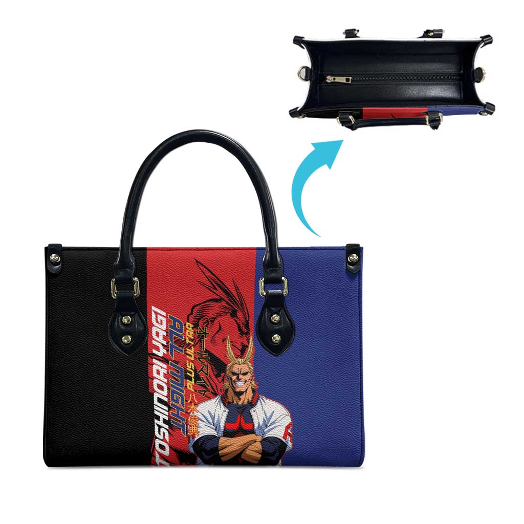 All Might My Hero Academia Leather Bag Red and Blue Theme - The Mazicc
