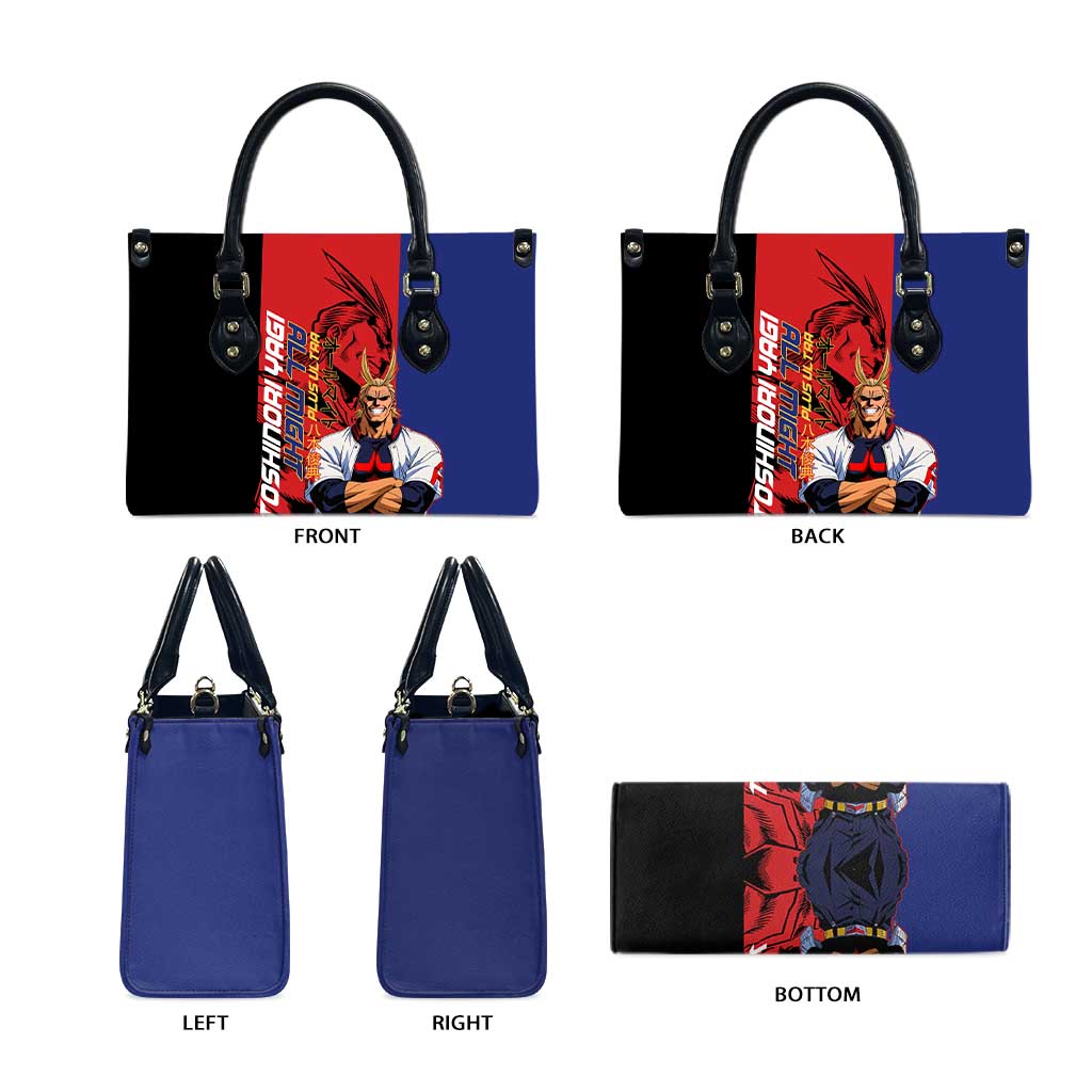 All Might My Hero Academia Leather Bag Red and Blue Theme - The Mazicc