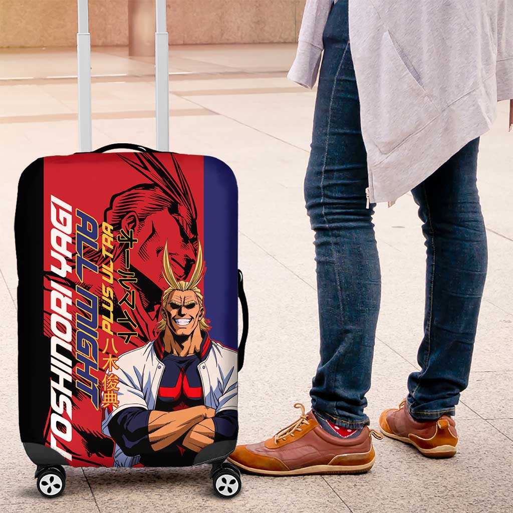 All Might My Hero Academia Luggage Cover Red and Blue Theme - The Mazicc