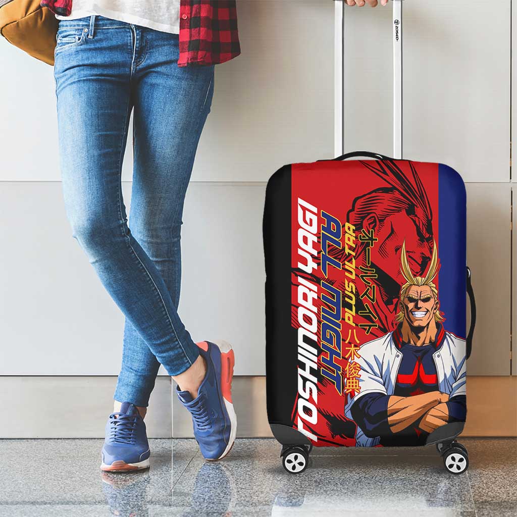 All Might My Hero Academia Luggage Cover Red and Blue Theme - The Mazicc
