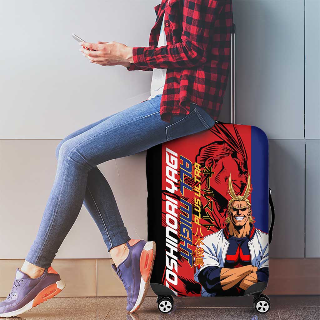 All Might My Hero Academia Luggage Cover Red and Blue Theme - The Mazicc