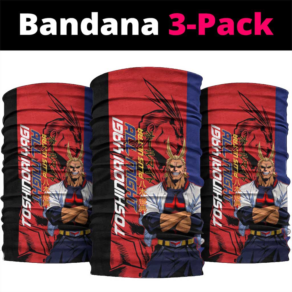 All Might My Hero Academia Neck Gaiter Red and Blue Theme - The Mazicc