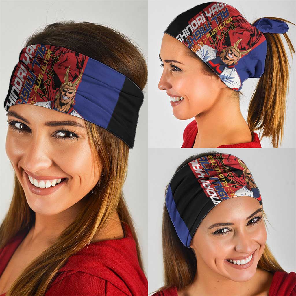 All Might My Hero Academia Neck Gaiter Red and Blue Theme - The Mazicc