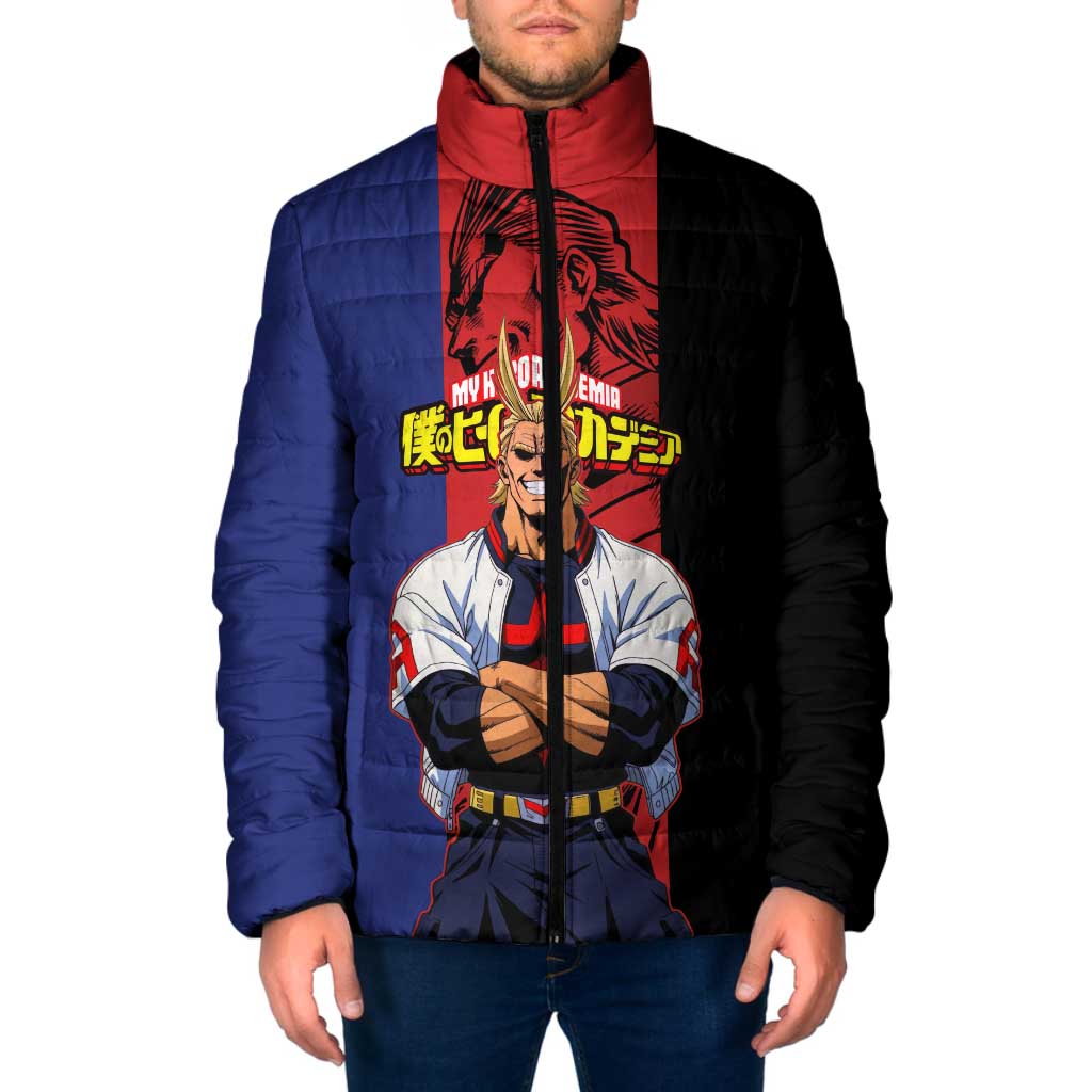 All Might My Hero Academia Padded Jacket Red and Blue Theme - The Mazicc