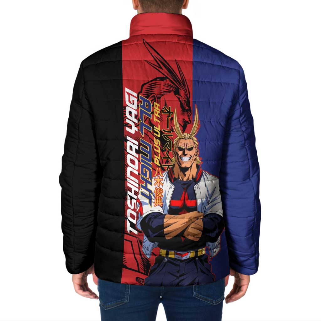 All Might My Hero Academia Padded Jacket Red and Blue Theme - The Mazicc